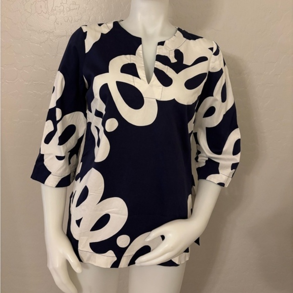Lilly Pulitzer Navy Blue Signature Top XS